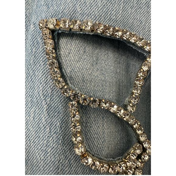 Madewell Fiore Wash Bedazzled Artsy The Curvy Perfect Vintage Jean Size 30‎ - Picture 8 of 16